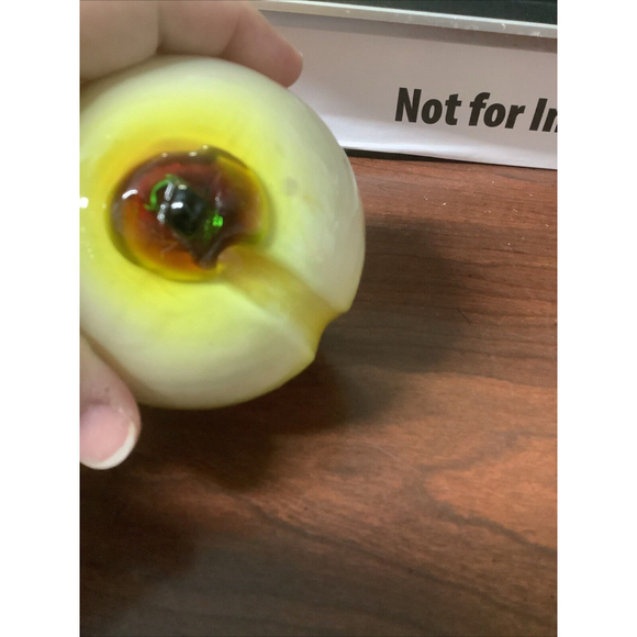 Embossed Large Orange Ombré 🍑 Peach Glass Decor - Picture 4 of 5